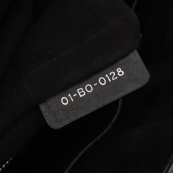 Pre-owned Dior Medium Calfskin Checkered Lady Dior Black