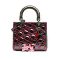Miniatyrbillede 10 af 10: Pre-owned Dior Anselm Reyle Medium Metallic Lambskin Cannage Lady Dior Gray