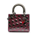 Miniatyrbillede 1 af 10: Pre-owned Dior Anselm Reyle Medium Metallic Lambskin Cannage Lady Dior Gray