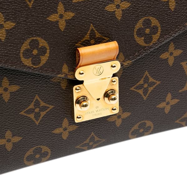 Pre-owned Louis Vuitton Monogram Pochette Metis Brown