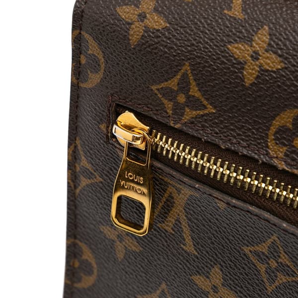 Pre-owned Louis Vuitton Monogram Pochette Metis Brown