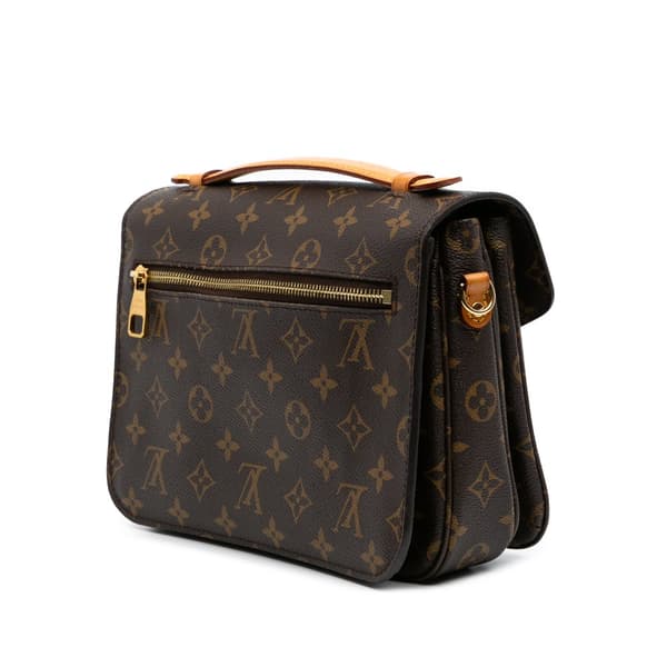 Pre-owned Louis Vuitton Monogram Pochette Metis Brown