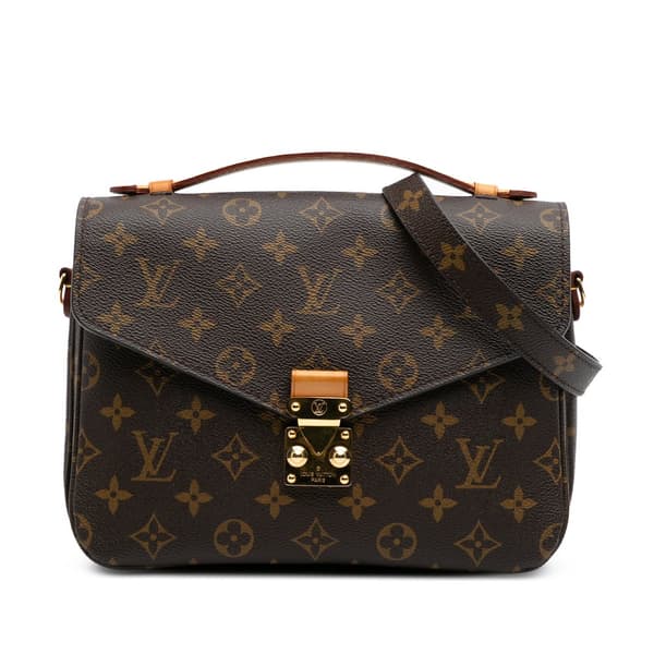 Pre-owned Louis Vuitton Monogram Pochette Metis Brown