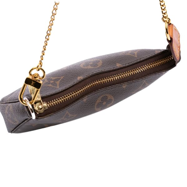 Pre-owned Louis Vuitton Monogram Mini Pochette Accessoires Brown
