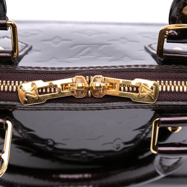 Pre-owned Louis Vuitton Monogram Vernis Alma BB Purple