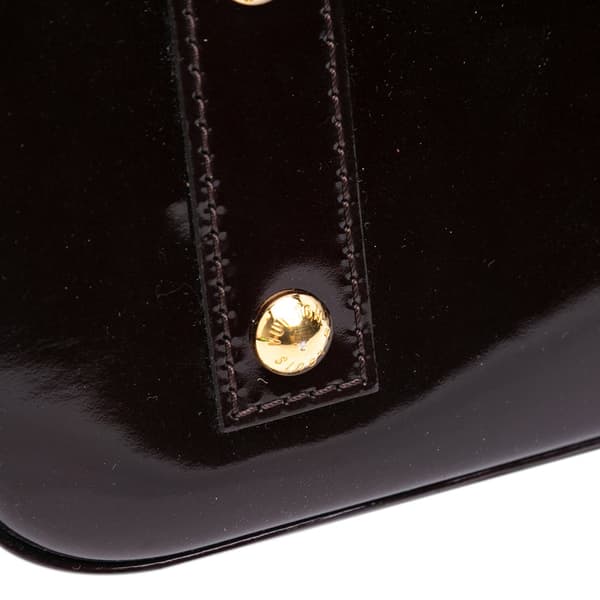 Pre-owned Louis Vuitton Monogram Vernis Alma BB Purple