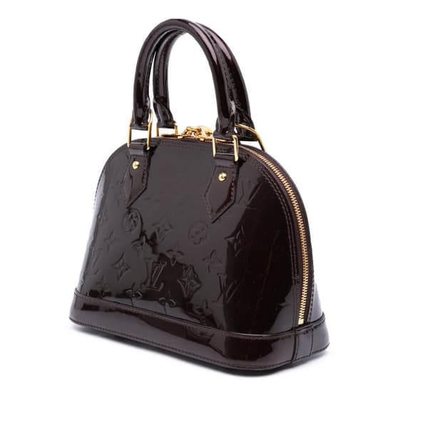 Pre-owned Louis Vuitton Monogram Vernis Alma BB Purple