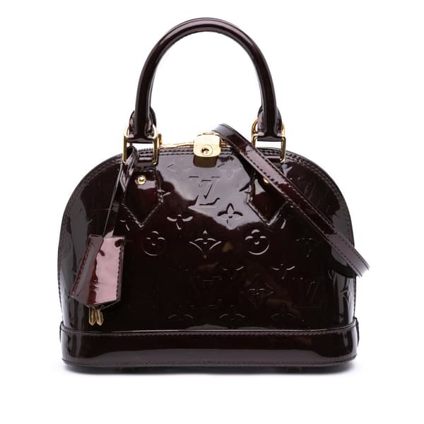 Pre-owned Louis Vuitton Monogram Vernis Alma BB Purple