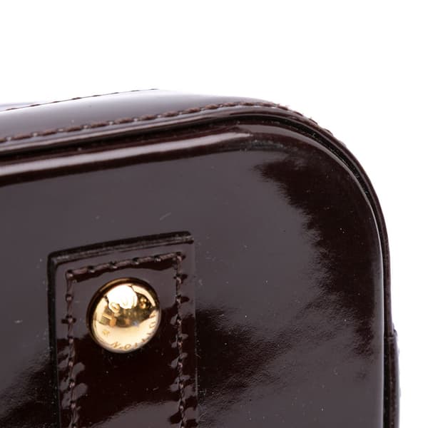 Pre-owned Louis Vuitton Monogram Vernis Alma BB Purple