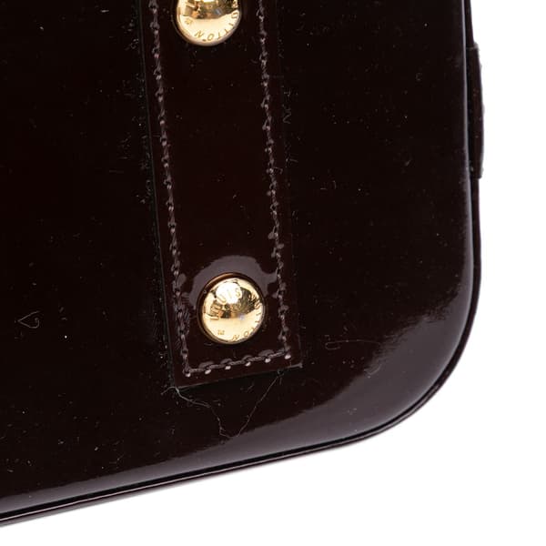Pre-owned Louis Vuitton Monogram Vernis Alma BB Purple
