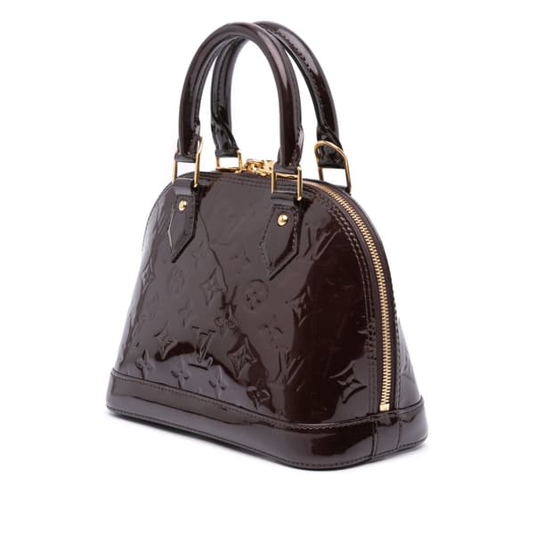 Pre-owned Louis Vuitton Monogram Vernis Alma BB Purple