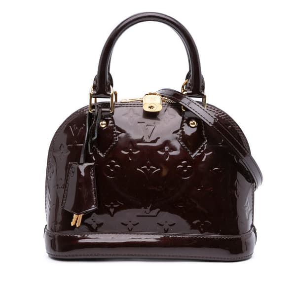 Pre-owned Louis Vuitton Monogram Vernis Alma BB Purple
