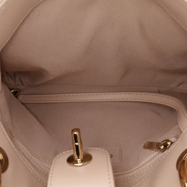 Pre-owned Chanel Large CC Chevron Calfskin Stitched Shopping Tote Brown