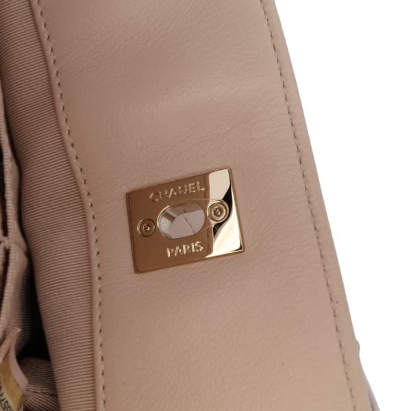 Pre-owned Chanel Large CC Chevron Calfskin Stitched Shopping Tote Brown