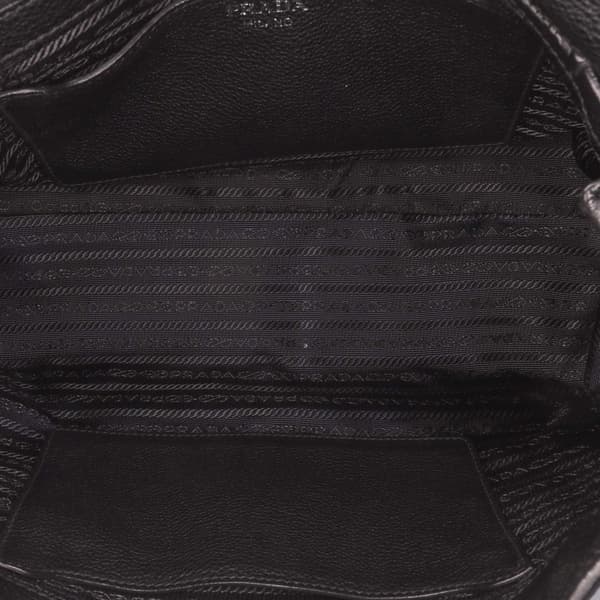 Pre-owned Prada Toro Leather Top Handle Flap Satchel Black