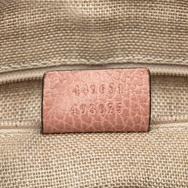 Pre-owned Gucci Medium Leather GG Charm Dome Satchel Pink
