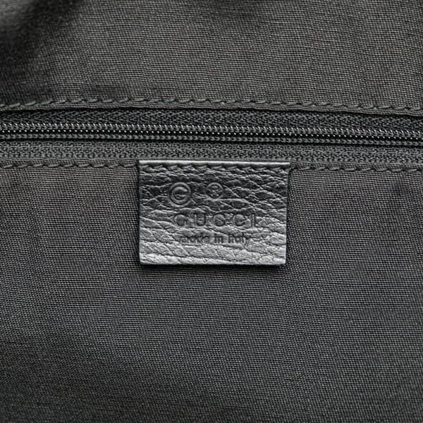Pre-owned Gucci Large GG Canvas Charm Dome Satchel Black