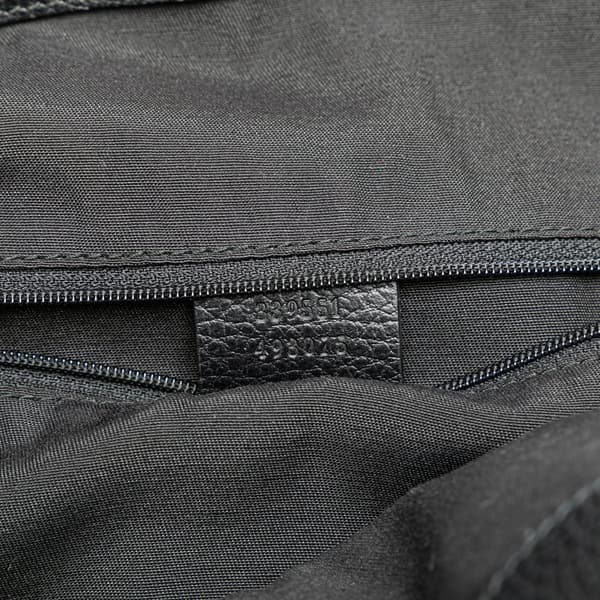 Pre-owned Gucci Large GG Canvas Charm Dome Satchel Black