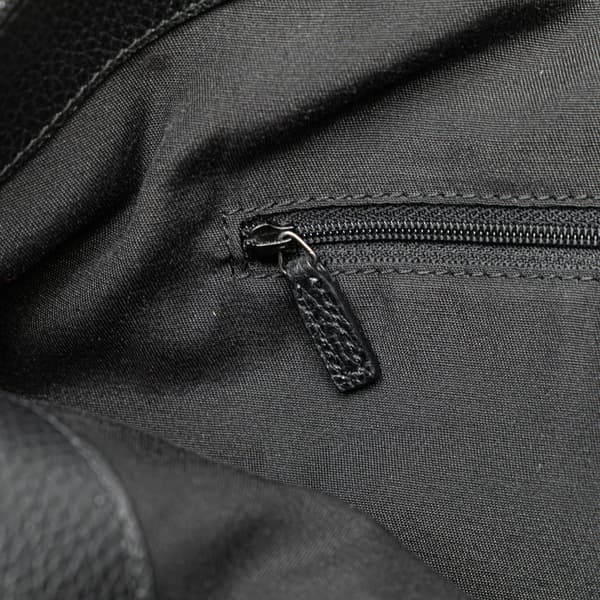 Pre-owned Gucci Large GG Canvas Charm Dome Satchel Black