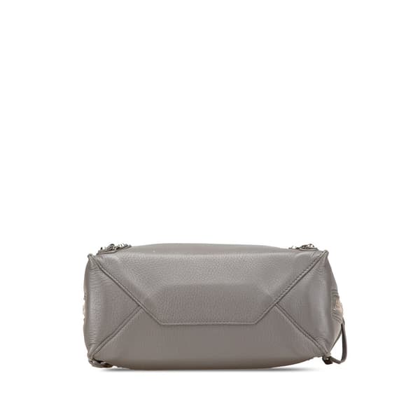 Pre-owned Balenciaga Mini Leather Papier A4 Zip Around Satchel Gray