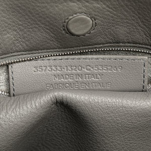 Pre-owned Balenciaga Mini Leather Papier A4 Zip Around Satchel Gray