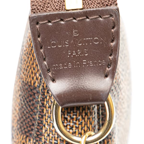 Pre-owned Louis Vuitton Damier Ebene Trunks and Bags Mini Pochette Accessoires Brown