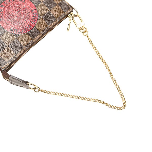 Pre-owned Louis Vuitton Damier Ebene Trunks and Bags Mini Pochette Accessoires Brown