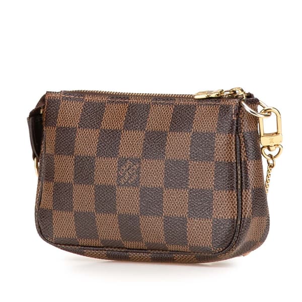 Pre-owned Louis Vuitton Damier Ebene Trunks and Bags Mini Pochette Accessoires Brown