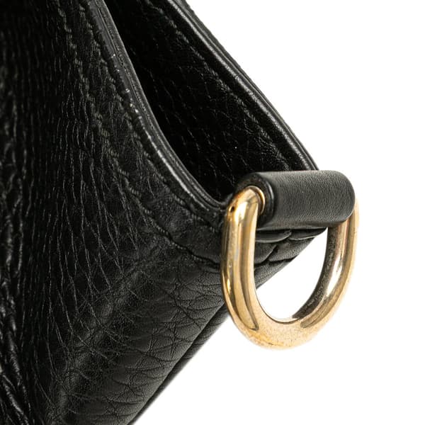 Pre-owned Gucci Tall Leather Bamboo Shopper Tote Black