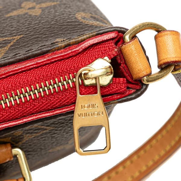 Pre-owned Louis Vuitton Monogram Nano Pallas Brown