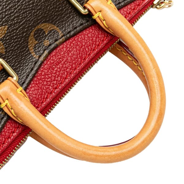 Pre-owned Louis Vuitton Monogram Nano Pallas Brown