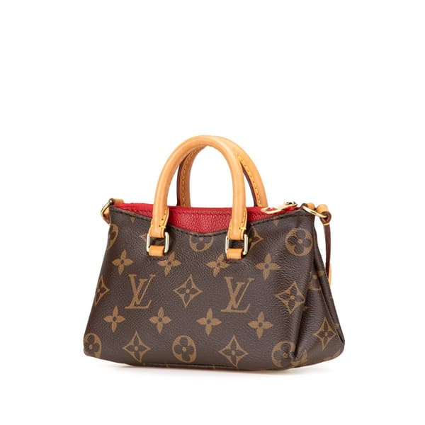 Pre-owned Louis Vuitton Monogram Nano Pallas Brown