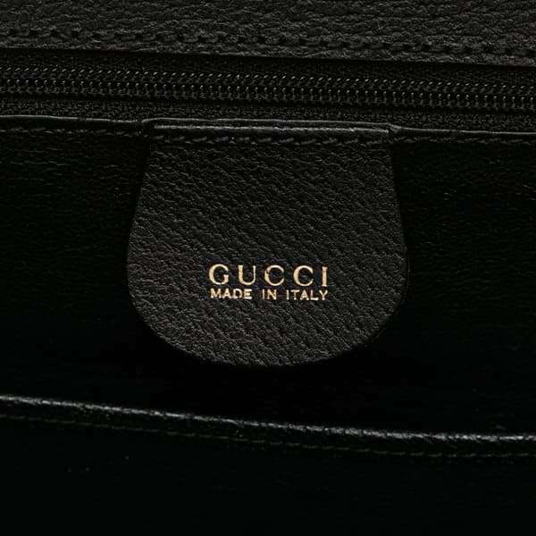 Pre-owned Gucci Calfskin Bamboo Night Black