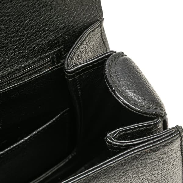 Pre-owned Gucci Calfskin Bamboo Night Black