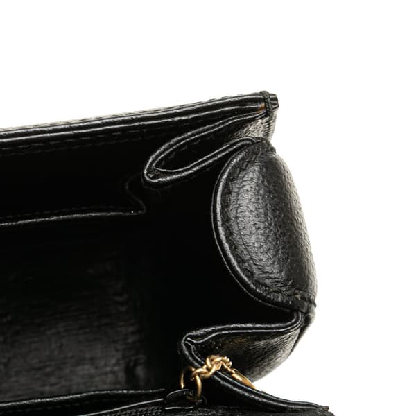 Pre-owned Gucci Calfskin Bamboo Night Black