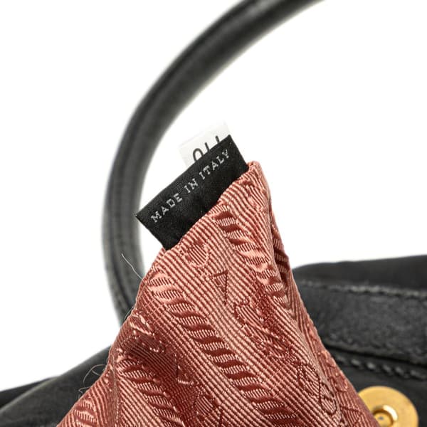 Pre-owned Prada Tessuto Fiocco Bow Handbag Black