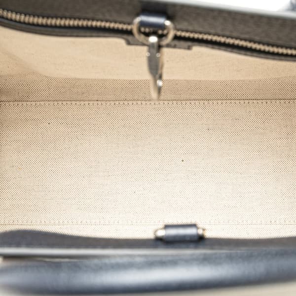 Pre-owned Gucci Small GG Supreme Interlocking G Tote Brown