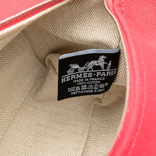 Pre-owned Hermès Small Toile Bride A Brac Pink