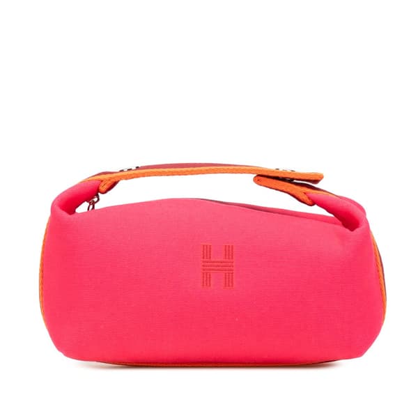Pre-owned Hermès Small Toile Bride A Brac Pink