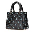 Miniatyrbild 2 av 10: Pre-owned Dior Medium Calfskin Embroidered Flower Lady Dior Black