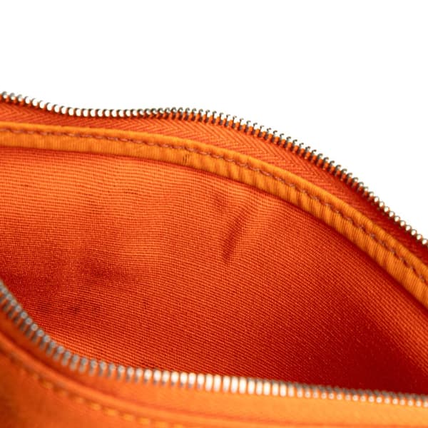 Pre-owned Hermès Toile Herbag Zip 31 Orange