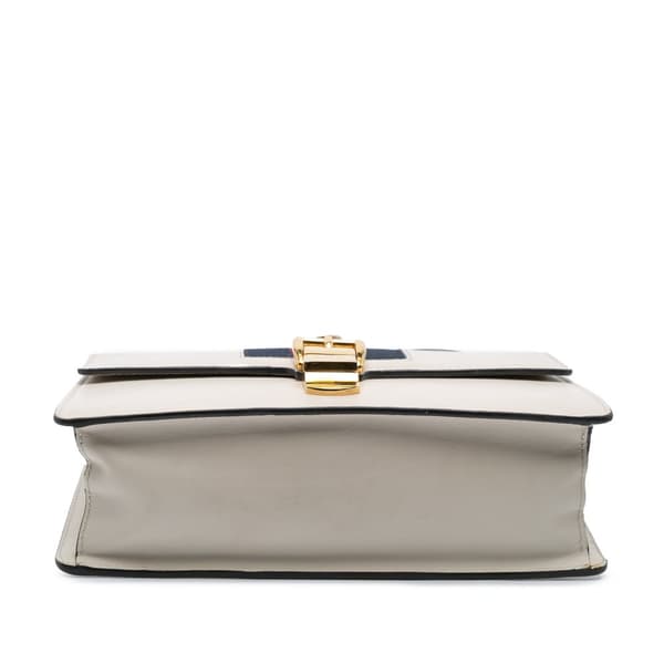 Pre-owned Gucci Small Leather Sylvie Satchel White