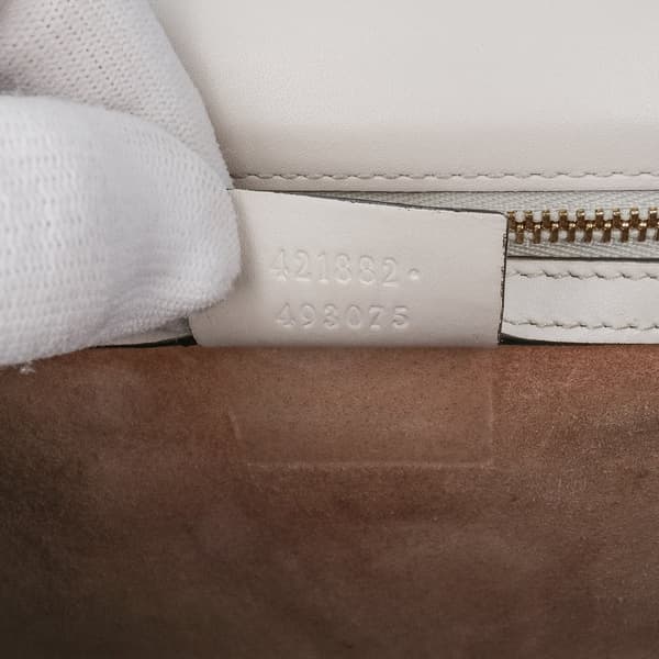 Pre-owned Gucci Small Leather Sylvie Satchel White
