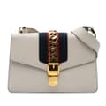 Miniatyrbild 1 av 10: Pre-owned Gucci Small Leather Sylvie Satchel White