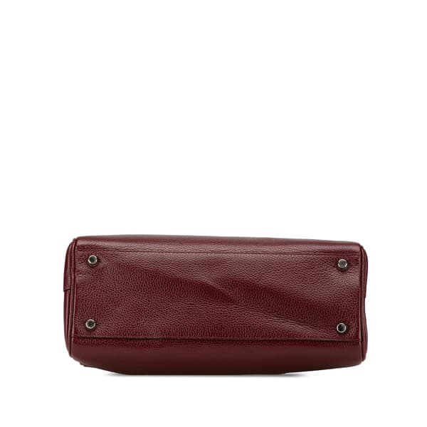 Pre-owned Gucci Small Leather Zumi Satchel Red
