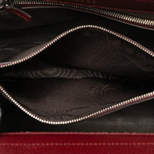 Pre-owned Gucci Small Leather Zumi Satchel Red