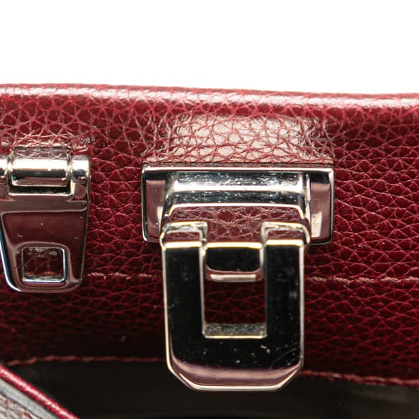 Pre-owned Gucci Small Leather Zumi Satchel Red
