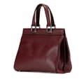 Miniatyrbillede 2 af 10: Pre-owned Gucci Small Leather Zumi Satchel Red