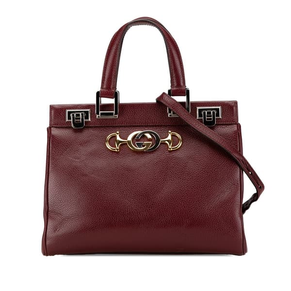 Pre-owned Gucci Small Leather Zumi Satchel Red