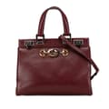 Miniatyrbillede 1 af 10: Pre-owned Gucci Small Leather Zumi Satchel Red